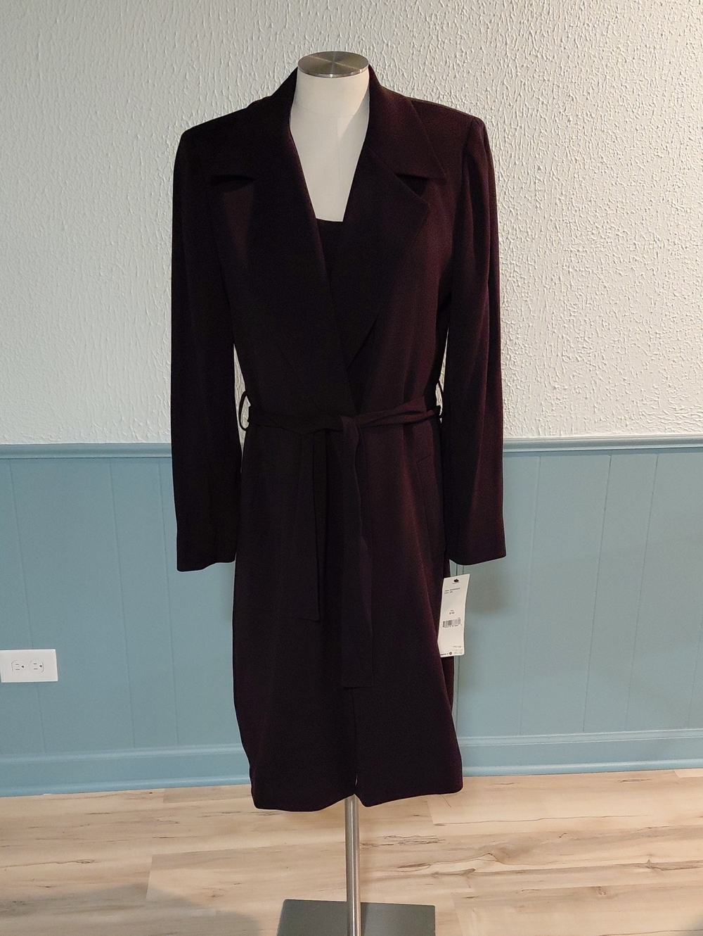 Emanuel Ungaro Plum Belted Trench Coat